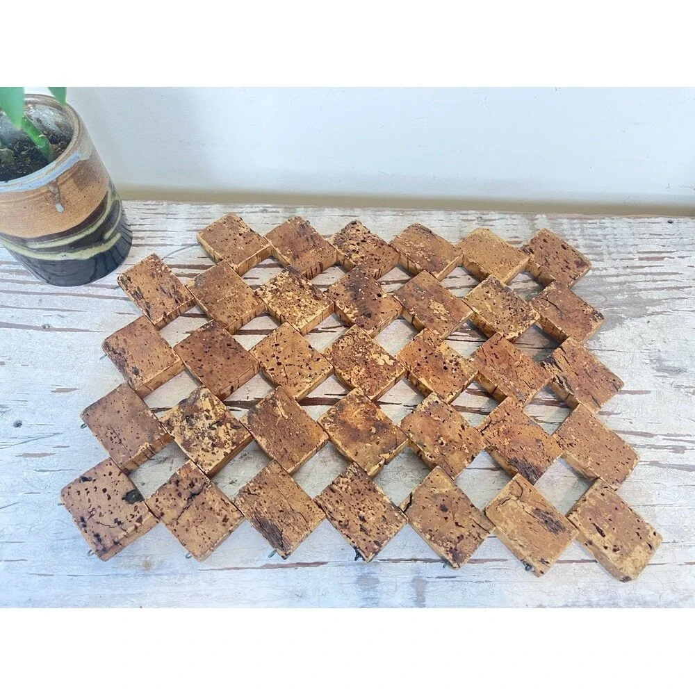 Vintage MCM Ornate Corn Trivets Hot Pan Rest (Set Of 2) Retro Kitchen Home